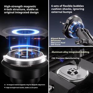 <span class=keywords><strong>Support</strong></span> magnétique pour téléphone de <span class=keywords><strong>voiture</strong></span> Kewig, rotation à 360°, ventouse, antichoc, en alliage d'aluminium, pour tableau de bord et pare-brise - Product Image 3