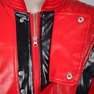 Chaqueta de Cuero Roja de Michael Jackson, Estilo <span class=keywords><strong>Beat</strong></span> It Thriller, para Actuaciones en Escenario, Disfraz Unisex para Cosplay, Halloween y Juegos de Rol - Product Image 3