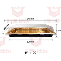 JY-1109 Kunststoff Einweg behälter Einweg Sushi Tablett Kunststoff Lebensmittel verpackung Box Kunststoff Sushi PS Wüste Box