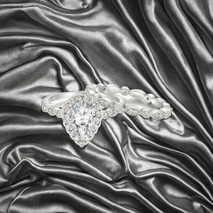 925 Sterling <b>Silver</b> Moissanite Rings Fashionable Wedding Jewelry with Marquise Side Stone for Women - Product Image 3