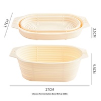 Bol de Fermentation Pliable en Silicone Alimentaire Résistant à la Chaleur, Compatible Lave-Vaisselle et Four, Idéal pour la Cuisson du Pain