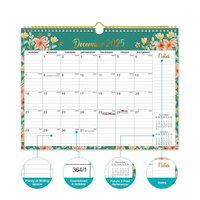 Calendrier mural personnalisé avec logo 2027, planificateur mensuel en gros, calendriers en papier à suspendre pour le bureau, l'école, la papeterie