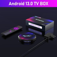 2023 Meilleure Vente H96 Max RK3528smart Androoid Boîtier TV 100M Port Réseau Android 13.0 Lecteur Multimédia 8K Coque Noire