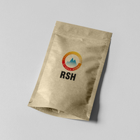 Sachet Doypack Biodégradable et Compostable en Papier Kraft à Fermeture à Pression pour l'Emballage en Gros de Grains de Café, Noix et Snacks