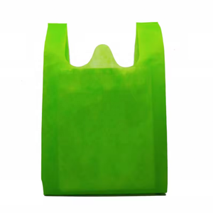 Factory Wholesale Recycled <b>Materials</b> T-Shirt Bag for Supermarket & Exhibition Use Custom Logo Non Woven <b>Packaging</b> - Product Image 3