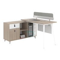 Ensemble de table de bureau contemporain avec serrure de tiroir en bois pour usage domestique ordinateur de bureau étude étudiant personnel d'écriture