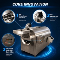 Machine automatique de torréfaction d'arachides en coque pour usine de transformation alimentaire, torréfacteur de noix industriel en acier inoxydable