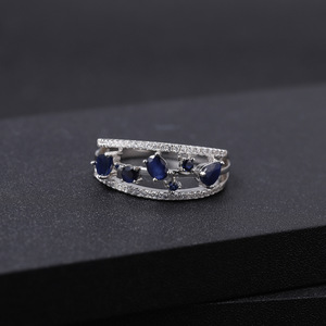 In Stock Series 925 Silver Electroplated Inlaid <b>Crystal</b> Vintage Gemstone <b>Ring</b> High Elegance Women's Wedding Factory Direct Sale - Product Image 3