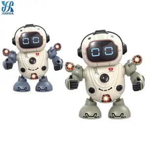 Juguete 지능형 전자 걷는 춤 로봇 장난감 조명 음악 스마트 전기 로봇 장난감