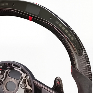 Con volante <span class=keywords><strong>Audi</strong></span> de fibra de carbono forjado estilo deportivo LED para A7 RS RS3 C7 Q5 Q7 S3 S5 8V B8 B9 S4 Q3 Q8 TT A8 - Product Image 4