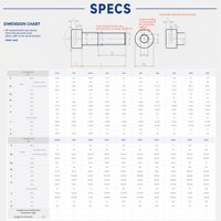 Vis à six pans creux à embase cylindrique GB70.1, gamme complète OEM ODM, pour assemblage de rampes