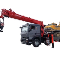 Grue montée sur camion de 20 tonnes, hauteur de levage de 25 m, moteur Weichai, pompe, boîte de vitesses, norme d'émission Euro 6, télécommande électro-hydraulique