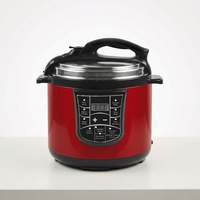 Cuisinière électrique multifonctionnelle programmable 8-en-1 de 1000 W avec écran numérique LED, commande à une touche, cuve intérieure antiadhésive