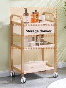 Chariot de beauté compact en acier inoxydable, multifonctionnel pour salon de beauté, tatouage, <span class=keywords><strong>SPA</strong></span>, chariot de rangement mobile pour outils de manucure - Product Image 2