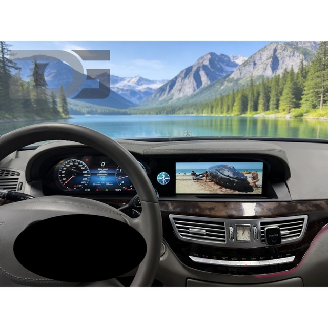 Car Dashboard Dual Screen for Mercedes Benz S Class W221 2005-2013 Car Multimedia Video Player Android LCD Digital Cluster