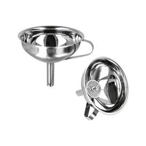 Metaltex Bottle Funnel Stainless Steel With <b>Strainer</b> For Kitchen Use - Product Image 1