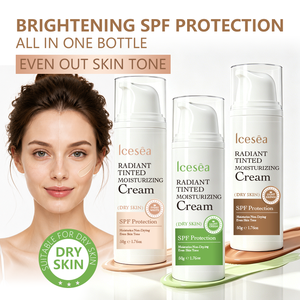 Crema Hidratante con Color Icesea, Etiqueta Privada al por Mayor OEM/ODM, con Ceramida, Ácido Hialurónico y Protección SPF para Piel Seca - Product Image 3