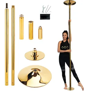 Polo de dança portátil e dourado, kit de 360 polas de dança, fitness, 45mm