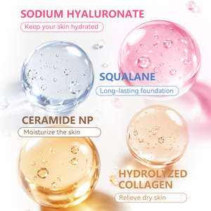 Crème hydratante teintée éclatante, crème BB correctrice de couleur, fond de teint au collagène hydrolysé, base de maquillage pour peaux sèches - Product Image 5