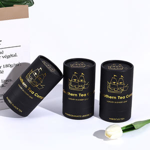 Tube à café en papier artisanal écologique, biodégradable et recyclable, taille personnalisable, emballage en tube en papier - Product Image 2