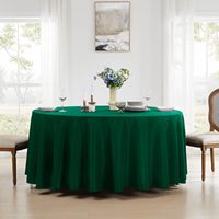 Nappe Ronde en Tissu Polyester de 120 et 132 Pouces, Idéale pour Mariages, Banquets, Événements, Fêtes, Restaurants et Hôtels - Vente Chaude