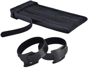 Bridas para Cables de Poliéster Negras Más Vendidas, Ajustables, Reutilizables, Autoadhesivas, para Organización en el Hogar, Oficina y Escritorio, Resistentes al Calor - Product Image 1