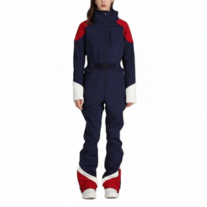 Traje de Esquí de Nieve Personalizado de Lujo 2026 para Mujer, Mono Cálido de una Pieza con Chaqueta y Pantalones para Deportes de Invierno - Product Image 1