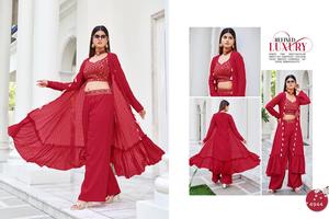 Nouvelle tenue de soirée et de mariage de style Koti brodée et cousue, exclusive, provenant d'un fournisseur indien - Product Image 5