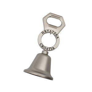Recuerdo de campana de cena de mano de Metal de Croacia personalizado con abrebotellas regalo turístico - Product Image 4