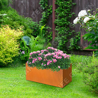 Jardinière décorative en acier corten grande jardinière en acier corten