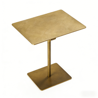 Table de chevet en métal d'inspiration luxueuse, en acier inoxydable, moderne et minimaliste, table d'appoint pour canapé, salon, chambre à coucher, étagère d'angle de rangement