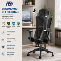 Chaise ergonomique certifiée BIFMA, mobilier de bureau confortable, accoudoirs réglables, pivotante, en mesh, chaise de bureau ergonomique de direction