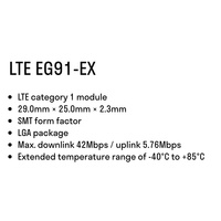 Módulo Quectel LTE Cat 1, paquete LCC de bandas globales, GNSS para aplicaciones IoT M2M, modelo Quectel 2, 1