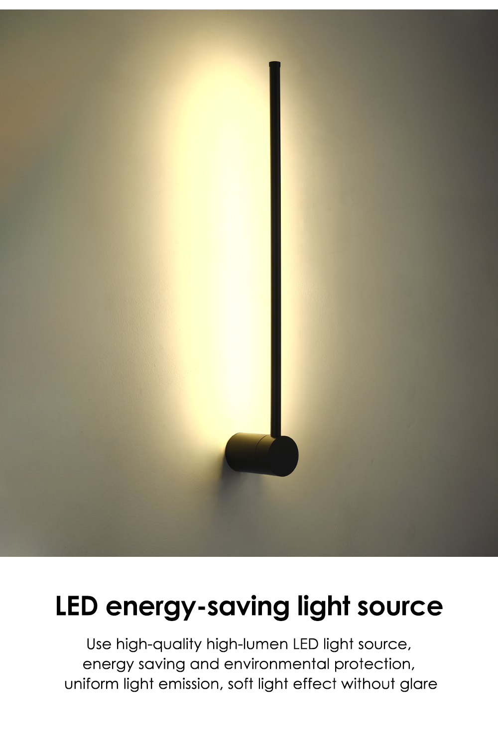 Modern Line Lamp Simple Rotatable Iron Black Warm Led Aluminum Minimalist Decorative Wall Lamp For Bedroom