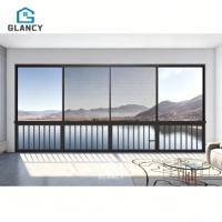 Ventana Corredera Vertical de Aluminio para Exteriores, Impermeable, con Certificación NFRC AS2047, con Mosquitera Integrada