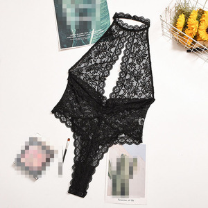 Lingerie grande taille en maille profonde <span class=keywords><strong>V</strong></span> transparent pour femme Lingerie sexy en dentelle Body grande taille - Product Image 4