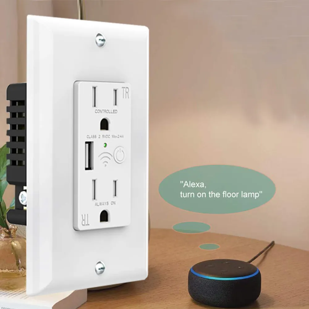 Wall Receptacle Socket Smart Life Compatible Wifi Enchufe Inteligente Wifi