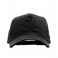Casquette de baseball en daim brodée 5 panneaux OEM/ODM G5 Qualité X Sad Boyz Rude Awakening pour hommes