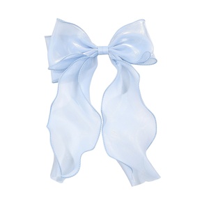 Korean Super Fairy Mermaid Princess Blue Top <b>Clip</b> Sweet <b>Bow</b> Ribbon Hair Accessory for Girls for Parties - Product Image 5