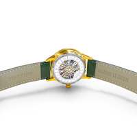 Montre mécanique pour homme de haute qualité, personnalisée, de style professionnel, à mouvement apparent, avec bracelet en cuir véritable