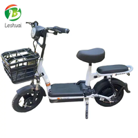 Meilleure vente en gros scooter électrique avec panier nouveau vélo de ville 12v cc avec siège arrière 48v tension bas prix