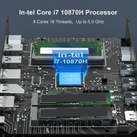 PC Mini kantor Hystou Intel Core i9-9880H prosesor generasi 9 4K DP HD tipe-c Win 10/11 Pro komputer