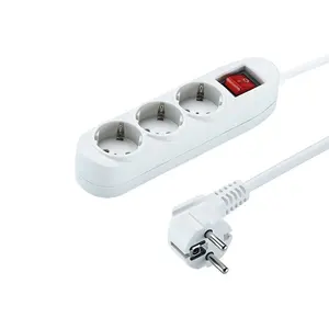 16A 3-weg Euro-stijl multi-elektrische schakelaarstopcontact met Schuko-stekker - Product Image 1