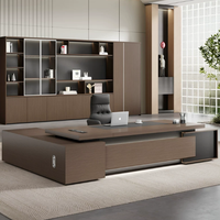 Nouvelle table de direction moderne et simple, durable, écologique, bureau commercial, bureau de patron, bureau de direction de luxe