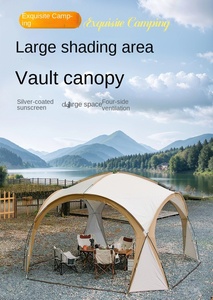 Camping Tente Auvent Étanche Abri Soleil Écran Résistant UV Maison Gazebos Grandes Tentes pour la Randonnée Familiale en Plein Air - Product Image 4