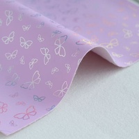 Cuir synthétique PVC effet laser 0,7 mm, motif étoile et lune coloré et brillant, matière Rexine pour bagages d'enfants, sacs à main, chaises et articles de papeterie