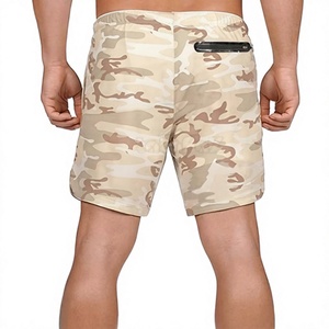 Mid Waist Biker <b>Shorts</b> <b>Men</b> Solid Color Stretch Activewear <b>Cycling</b> Breathable Knitted Spandex Nylon Sporty Style Drawstring - Product Image 2