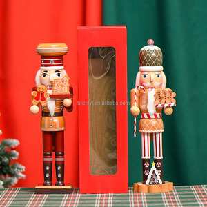Détails de la peinture à la main 36cm de haut <span class=keywords><strong>Bonhomme</strong></span> en pain d'épice en bois <span class=keywords><strong>casse</strong></span>-<span class=keywords><strong>noisette</strong></span> pour Noël - Product Image 1