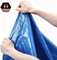 Bâche en PE 100g 12x16 bleue résistante aux déchirures, sur mesure