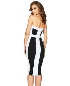 <span class=keywords><strong>Robe</strong></span> moulante bandage pour femme, <span class=keywords><strong>noire</strong></span>, fines bretelles, sans manches, <span class=keywords><strong>longue</strong></span>, pour dîner, robes européennes et américaines - Product Image 3